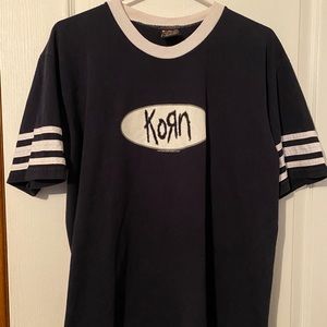 KORN 1997 navy striped ringer tee